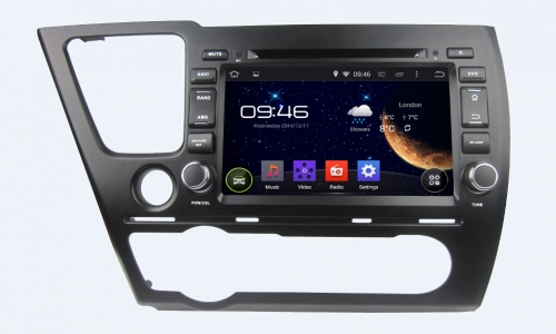 Navigatie Honda civic hybrid vanaf 2013 8 inch android 4.4 dvd